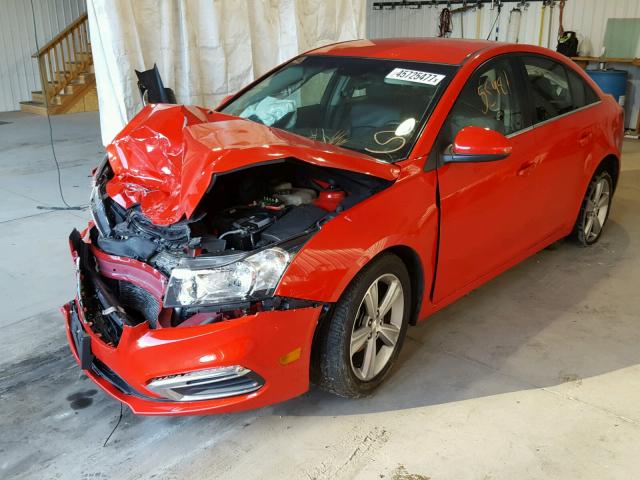 1G1PE5SB1F7224639 - 2015 CHEVROLET CRUZE LT RED photo 2