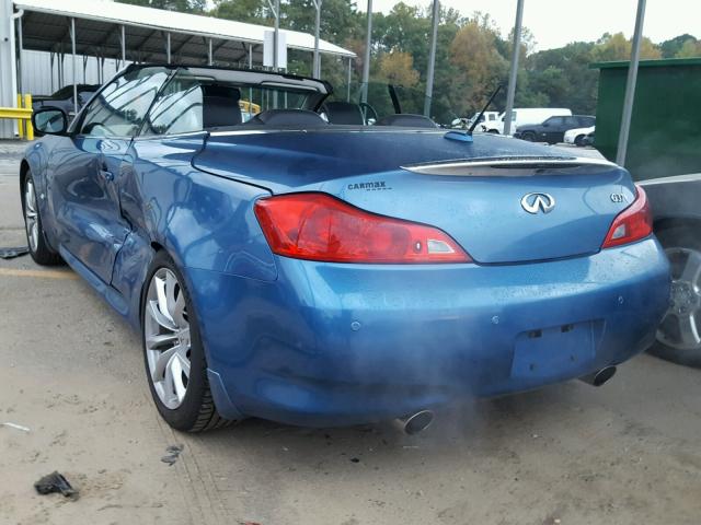 JN1CV6FE6BM952293 - 2011 INFINITI G37 BASE BLUE photo 3