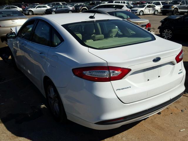 1FA6P0HD0F5124381 - 2015 FORD FUSION SE WHITE photo 3