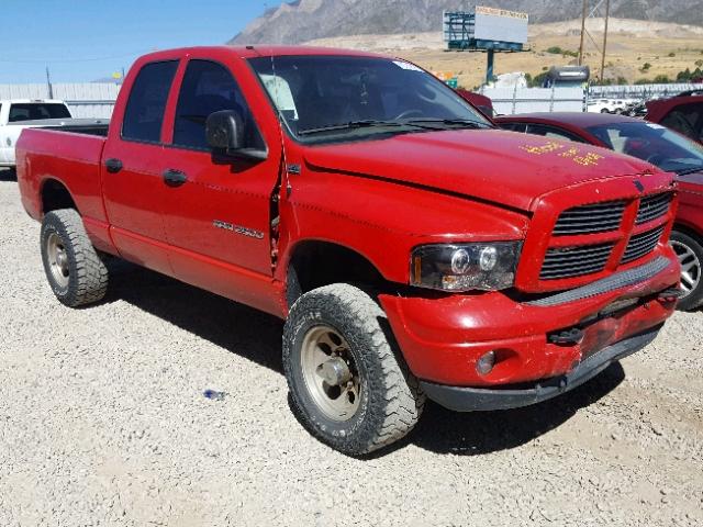 3D7KU28D03G727810 - 2003 DODGE RAM 2500 S RED photo 1