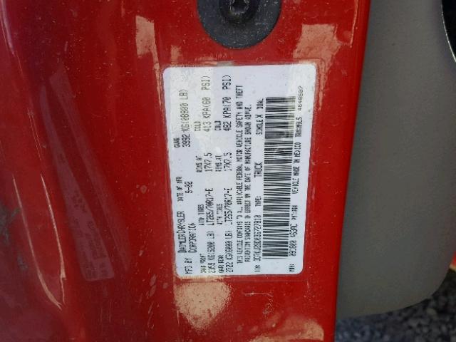 3D7KU28D03G727810 - 2003 DODGE RAM 2500 S RED photo 10