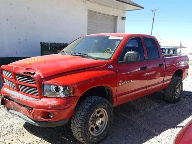3D7KU28D03G727810 - 2003 DODGE RAM 2500 S RED photo 2