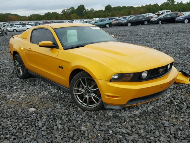 1ZVBP8CF6B5169090 - 2011 FORD MUSTANG GT YELLOW photo 1