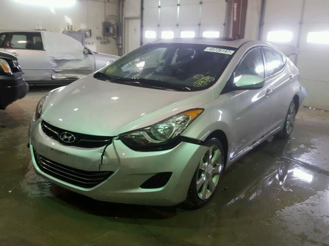 KMHDH4AE1DU006945 - 2013 HYUNDAI ELANTRA GL SILVER photo 2