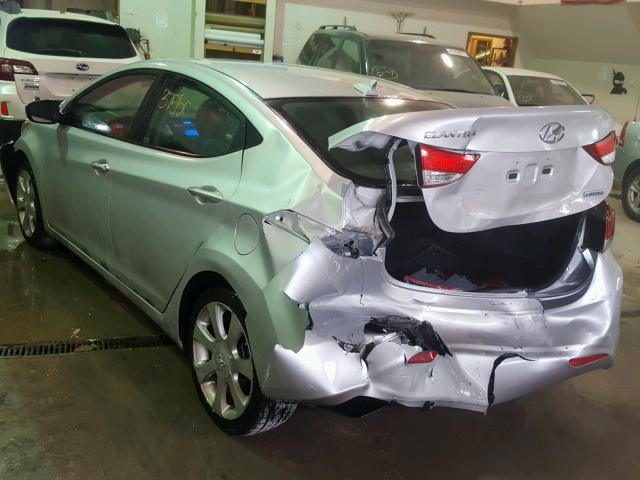 KMHDH4AE1DU006945 - 2013 HYUNDAI ELANTRA GL SILVER photo 3