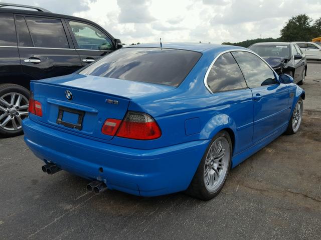 WBSBL93431JR10426 - 2001 BMW M3 CI BLUE photo 4