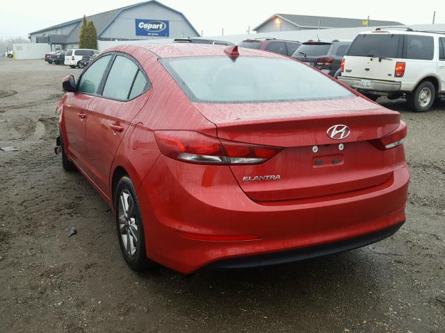 5NPD84LF4HH167820 - 2017 HYUNDAI ELANTRA SE BURGUNDY photo 3