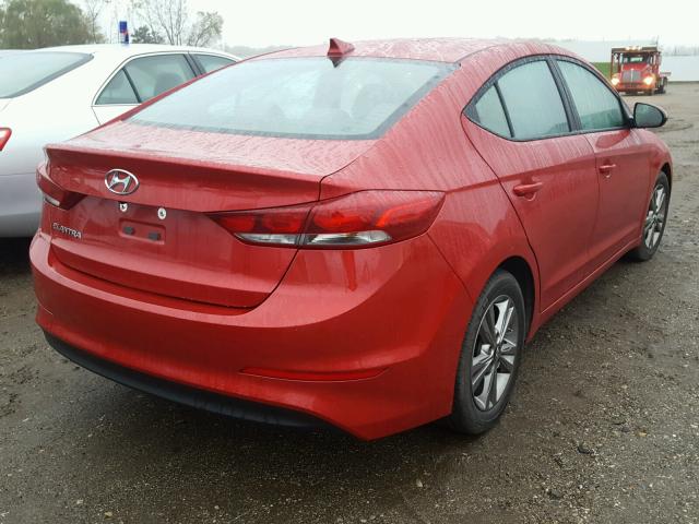 5NPD84LF4HH167820 - 2017 HYUNDAI ELANTRA SE BURGUNDY photo 4