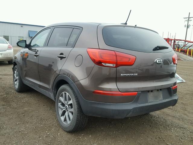 KNDPBCAC9F7716446 - 2015 KIA SPORTAGE L BROWN photo 3