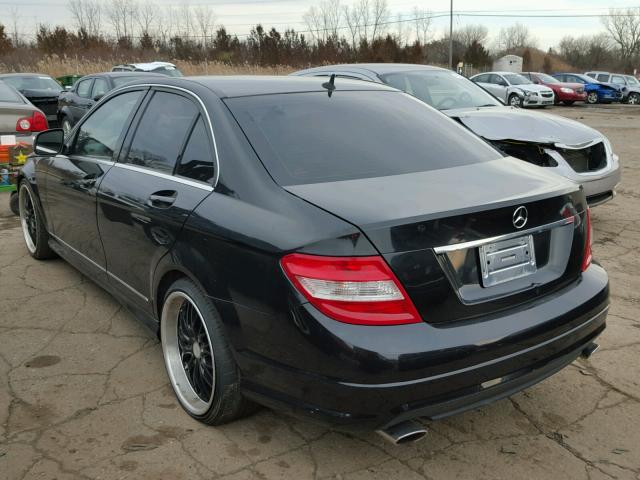 WDDGF54X68F168435 - 2008 MERCEDES-BENZ C 300 BLACK photo 3