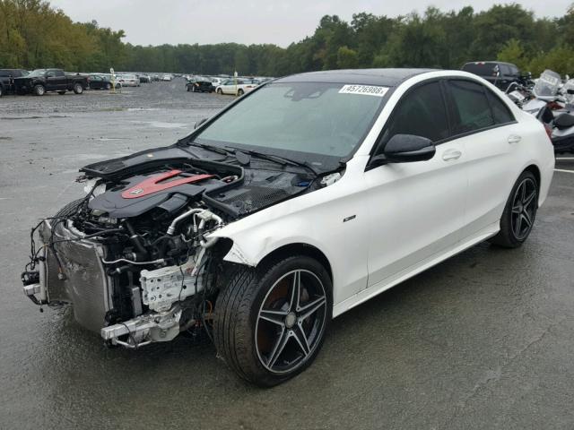 55SWF6EB1GU138677 - 2016 MERCEDES-BENZ C 450 4MAT WHITE photo 2