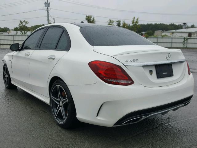 55SWF6EB1GU138677 - 2016 MERCEDES-BENZ C 450 4MAT WHITE photo 3