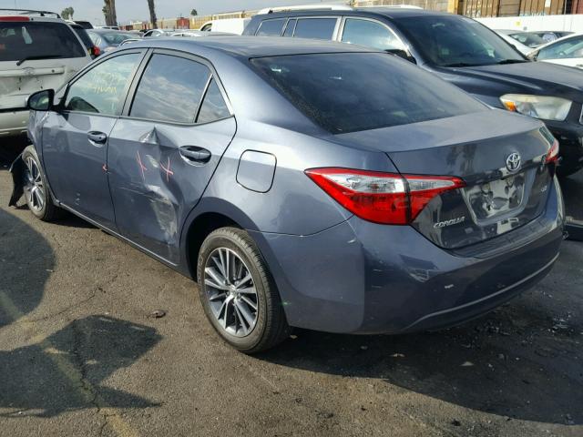 5YFBURHEXGP424495 - 2016 TOYOTA COROLLA L GRAY photo 3