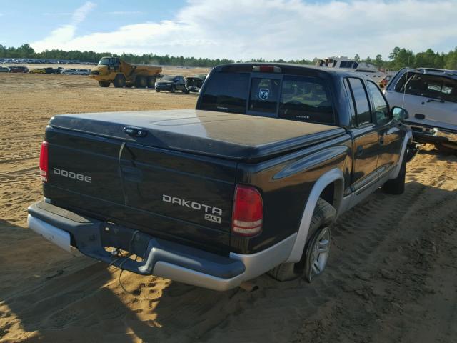 1D7HL48Z23S138352 - 2003 DODGE DAKOTA QUA BLACK photo 4