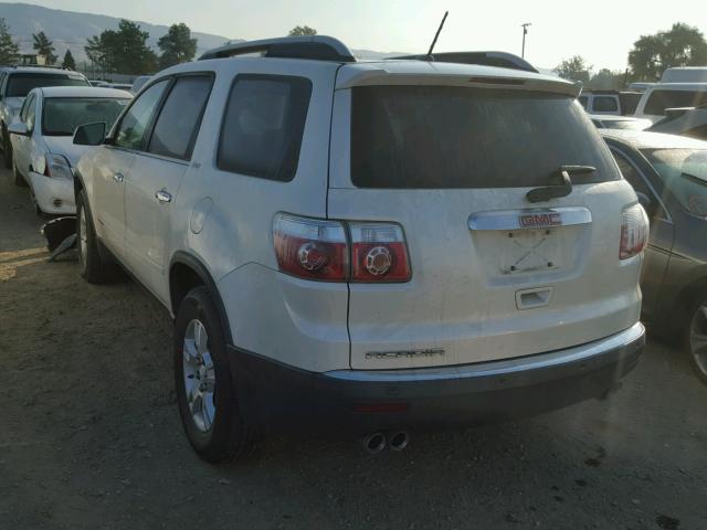 1GKER23788J237782 - 2008 GMC ACADIA SLT WHITE photo 3