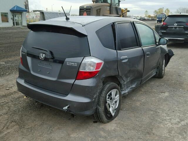 LUCGE8H58C3002611 - 2012 HONDA FIT GRAY photo 4