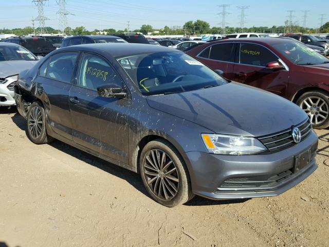 3VW2K7AJ8FM356475 - 2015 VOLKSWAGEN JETTA BASE GRAY photo 1