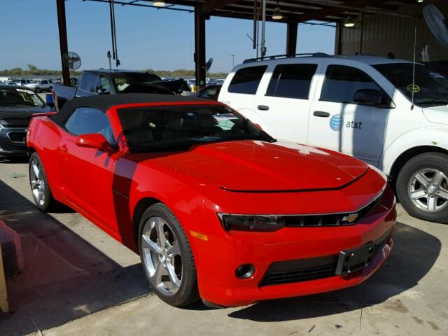 2G1FF3D37F9199960 - 2015 CHEVROLET CAMARO LT RED photo 1