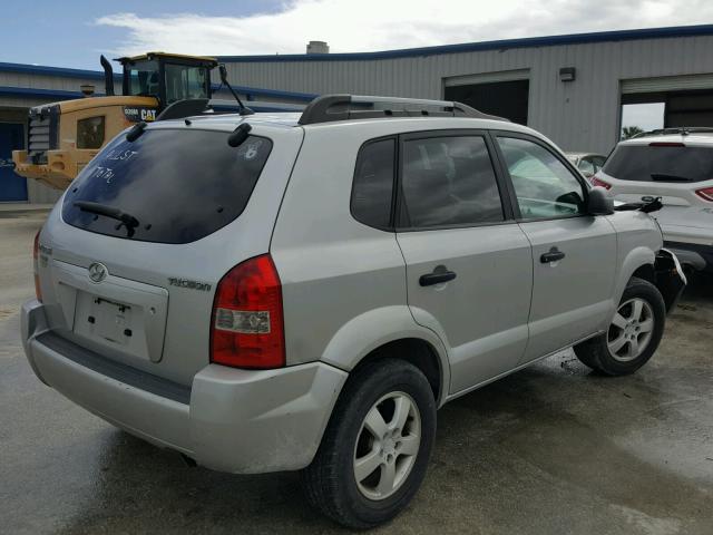 KM8JM12B47U514395 - 2007 HYUNDAI TUCSON GLS SILVER photo 4