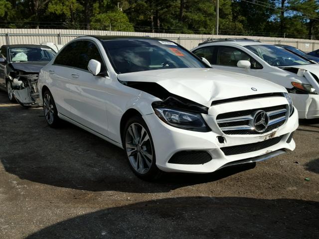 WDDWF4JB2GR144225 - 2016 MERCEDES-BENZ C 300 WHITE photo 1