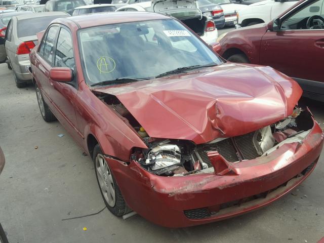 JM1BJ225321569593 - 2002 MAZDA PROTEGE DX BURGUNDY photo 1