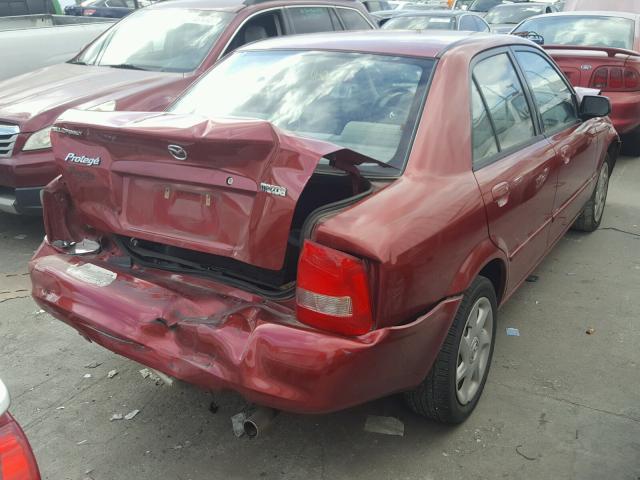 JM1BJ225321569593 - 2002 MAZDA PROTEGE DX BURGUNDY photo 4