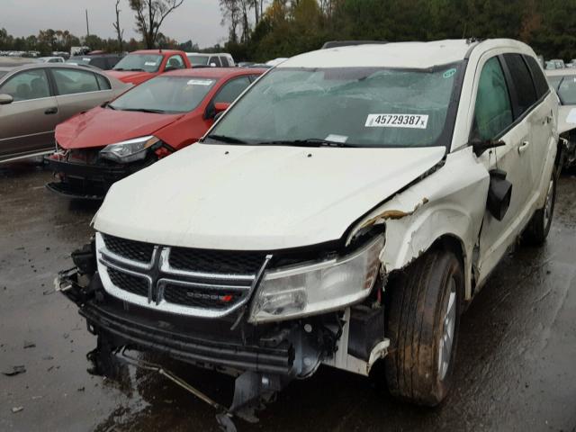 3C4PDCAB1DT669021 - 2013 DODGE JOURNEY SE WHITE photo 2