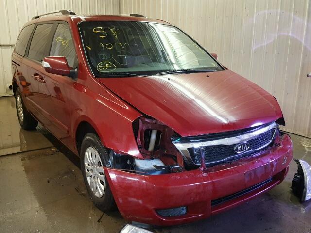 KNDMG4C75B6385360 - 2011 KIA SEDONA RED photo 1