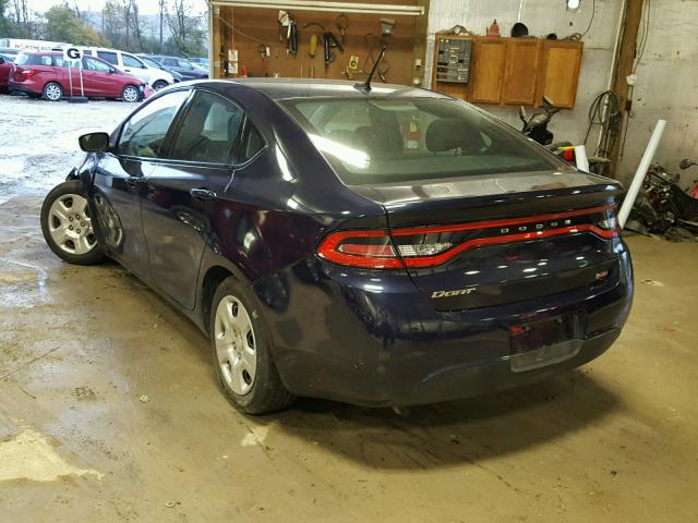 1C3CDFAH4DD294322 - 2013 DODGE DART SE BLUE photo 3