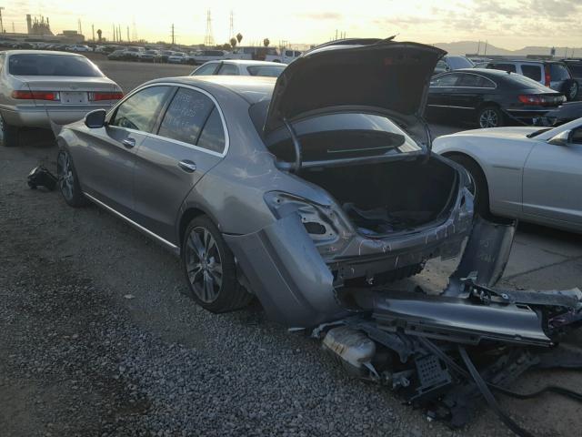 55SWF4JB3FU049377 - 2015 MERCEDES-BENZ C 300 SILVER photo 3