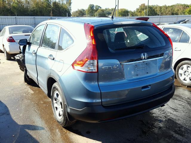 2HKRM3H38EH552643 - 2014 HONDA CR-V LX TEAL photo 3