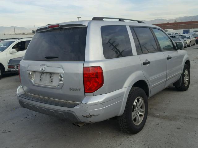 2HKYF18563H534117 - 2003 HONDA PILOT EXL SILVER photo 4