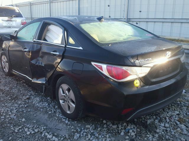 KMHEC4A44CA041909 - 2012 HYUNDAI SONATA HYB BLACK photo 3