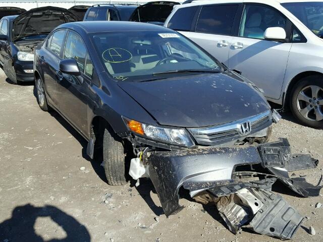 2HGFB2F49CH061956 - 2012 HONDA CIVIC LX GRAY photo 1