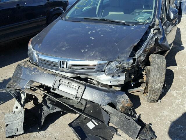 2HGFB2F49CH061956 - 2012 HONDA CIVIC LX GRAY photo 9