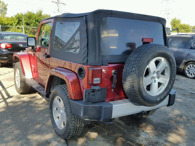 1J4AA5D13BL608401 - 2011 JEEP WRANGLER S BURGUNDY photo 3