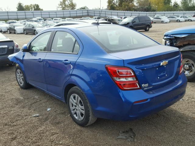 1G1JB5SH4H4138717 - 2017 CHEVROLET SONIC LS 蓝色 照片 3