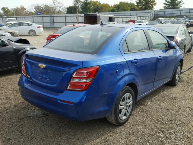1G1JB5SH4H4138717 - 2017 CHEVROLET SONIC LS 蓝色 照片 4