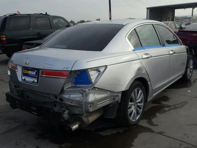 1HGCP3F81BA017573 - 2011 HONDA ACCORD EXL SILVER photo 4