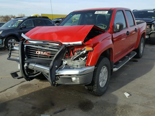 1GTDT136058167028 - 2005 GMC CANYON RED photo 2