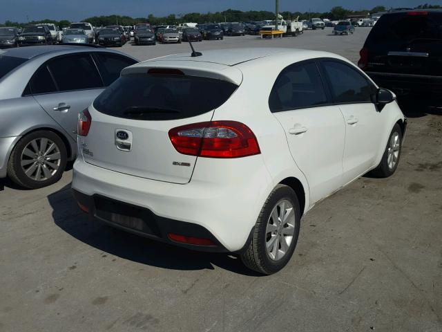 KNADN5A38C6093504 - 2012 KIA RIO EX WHITE photo 4