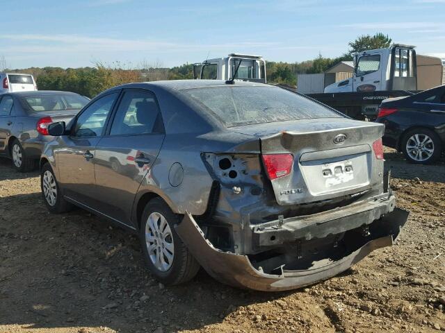 KNAFU4A26C5563127 - 2012 KIA FORTE EX GRAY photo 3