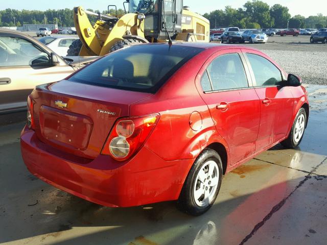 1G1JA5SH8D4255715 - 2013 CHEVROLET SONIC LS 红色 照片 4