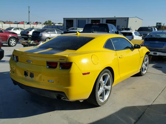 2G1FC1E34D9103453 - 2013 CHEVROLET CAMARO LT YELLOW photo 4