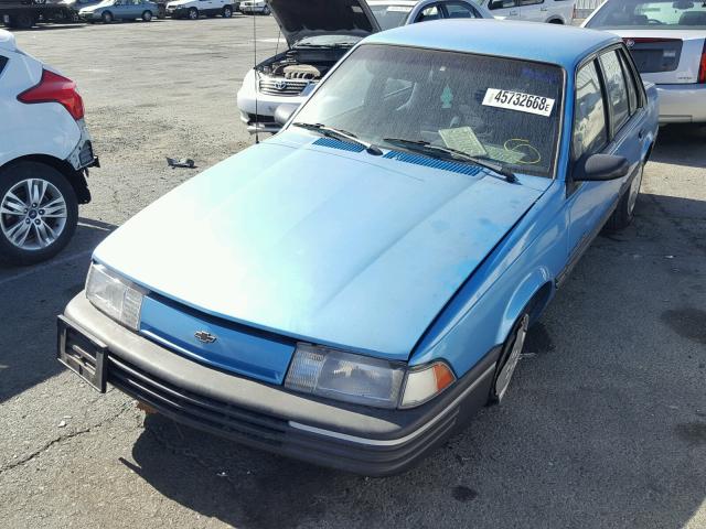 1G1JC5445N7197177 - 1992 CHEVROLET CAVALIER V BLUE photo 2