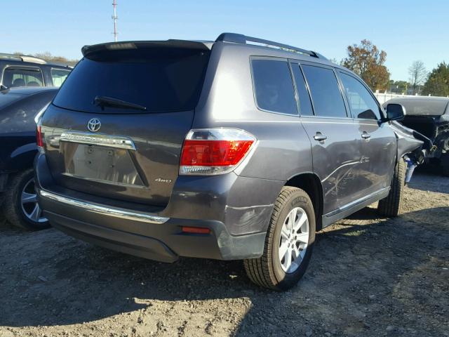 5TDBK3EH8BS052219 - 2011 TOYOTA HIGHLANDER GRAY photo 4