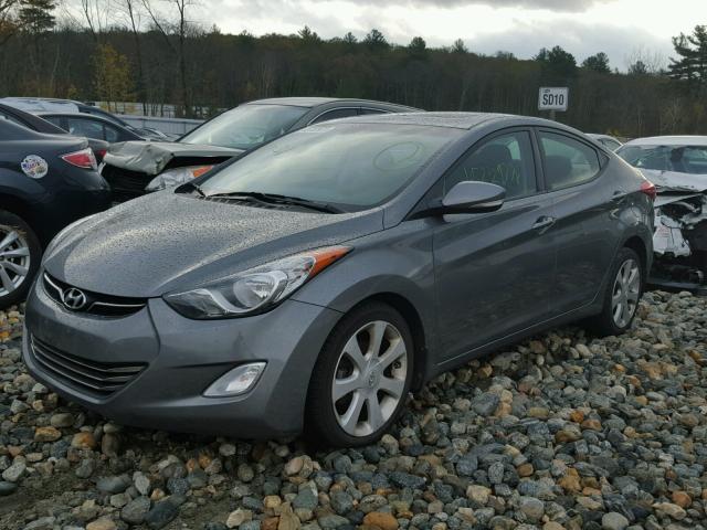 5NPDH7AEXDH282426 - 2013 HYUNDAI ELANTRA GRAY photo 2