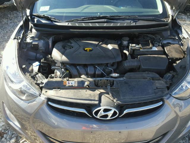 5NPDH7AEXDH282426 - 2013 HYUNDAI ELANTRA GRAY photo 7