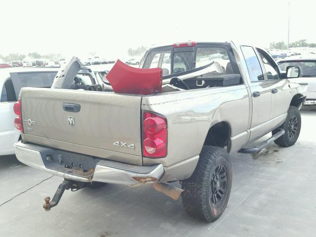 3D7KS28A88G207101 - 2008 DODGE RAM 2500 TAN photo 4