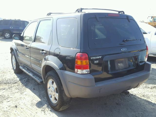 1FMYU04161KF10641 - 2001 FORD ESCAPE BLACK photo 3